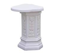 XLIHAWY Colonna Portavasi per Mobili, Ossido di Magnesio Piedistallo Greco-Romano, Finitura in Pietra Antica Base per Colonna per Interni Esterni Giardino Cortile(D)