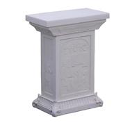 XLIHAWY Colonna Portavasi per Mobili, Ossido di Magnesio Piedistallo Greco-Romano, Finitura in Pietra Antica Base per Colonna per Interni Esterni Giardino Cortile(B)