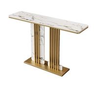 XLIHAWY Consolle Moderna, 39''/47''/59'' Pietra Sinterizzata Stretta Lunga Ingresso Tavolino Da Divano, Tavolino D'appoggio Con Base In Metallo(F,100x30x80cm)