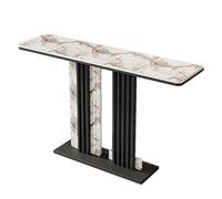 XLIHAWY Consolle Moderna, 39''/47''/59'' Pietra Sinterizzata Stretta Lunga Ingresso Tavolino Da Divano, Tavolino D'appoggio Con Base In Metallo(A,150x30x80cm)