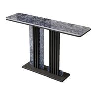 XLIHAWY Consolle Moderna, 39''/47''/59'' Pietra Sinterizzata Stretta Lunga Ingresso Tavolino Da Divano, Tavolino D'appoggio Con Base In Metallo(G,100x30x80cm)