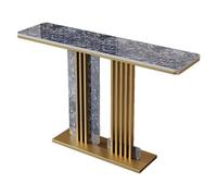 XLIHAWY Consolle Moderna, 39''/47''/59'' Pietra Sinterizzata Stretta Lunga Ingresso Tavolino Da Divano, Tavolino D'appoggio Con Base In Metallo(H,100x30x80cm)