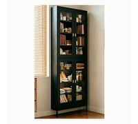 XLIHAWY Dietro La Porta Libreria, Con Vano Contenitore A Scomparsa, Armadio Contenitore Multistrato A Scomparti Aperti Per Spazi Ristretti(nero,87x200x11cm)