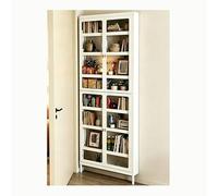 XLIHAWY Dietro La Porta Libreria, Con Vano Contenitore A Scomparsa, Armadio Contenitore Multistrato A Scomparti Aperti Per Spazi Ristretti(Bianco,77x200x11cm)