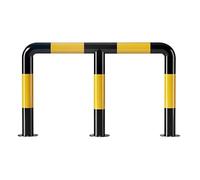 XLIHAWY Dissuasori Con Base Ispessita, Sicurezza Per Vialetti D'accesso Barriera Per Veicoli, Paletto Di Parcheggio Rotondo A Forma Di M(11.4x150x80x0.2cm)