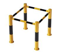 XLIHAWY Dissuasori Di Sicurezza A Forma Di O, Paletti Di Sicurezza Per Impieghi Gravosi Paletto Di Sicurezza, Barriera Di Parcheggio Con Bulloni(Giallo)