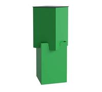 XLIHAWY Piedistalli in Carta, Piedistallo per Centrotavola con Pannello in Acrilico, Colonne in Carta Espositori A Colonna per Fiere Boutique(Verde,32x32x90cm)