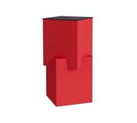XLIHAWY Piedistalli in Carta, Piedistallo per Centrotavola con Pannello in Acrilico, Colonne in Carta Espositori A Colonna per Fiere Boutique(Red,32x32x70cm)
