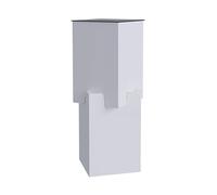 XLIHAWY Piedistalli in Carta, Piedistallo per Centrotavola con Pannello in Acrilico, Colonne in Carta Espositori A Colonna per Fiere Boutique(Bianco,32x32x90cm)