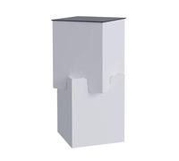 XLIHAWY Piedistalli in Carta, Piedistallo per Centrotavola con Pannello in Acrilico, Colonne in Carta Espositori A Colonna per Fiere Boutique(Bianco,32x32x70cm)