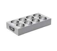 XLIHAWY Set Porta Spezie In Acciaio Inox, 4/6/8/12/24 Padelle Supporto Porta Spezie, Piano Di Lavoro Ripiano Porta Spezie(Silver-A,57.5x28.5x10.5cm)