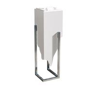 XLIHAWY Supporti con Piedistallo Quadrato, Piano in Marmo Colonne Del'esposizione del Cubo, Colonna Espositiva per Sculture Piedistallo Decorativo(White)