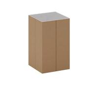 XLIHAWY Tavolino in Carta, Decorazione per La Casa Supporti A Cubo, Piedistallo Pieghevole Comodino Moderno per Soggiorno Fiera Ufficio(Brown+White-30x30x48cm)