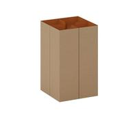 XLIHAWY Tavolino in Carta, Decorazione per La Casa Supporti A Cubo, Piedistallo Pieghevole Comodino Moderno per Soggiorno Fiera Ufficio(Brown+Orange-30x30x48cm)
