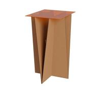 XLIHAWY Tavolino in Carta, Pieghevole Colonna Portaoggetti in Carta con Coperchio in Acrilico, Comodino Moderno per Soggiorno Camera da Letto Ufficio(65x65x85cm)