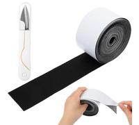 XLIUAX 1 rotolo di feltrini autoadesivi, 6 m x 5 cm, nastro in feltro autoadesivo e set di forbici per tagliare qualsiasi forma, sedie, mobili, protezione del pavimento o finestra