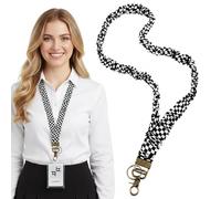 XLIUAX Cordino elastico scrunchie per badge, collare elastico retrattile dolce portachiavi per chiavi, borsetta da donna, infermieri insegnanti, 18,5 pollici