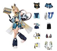 XLJLKJDS Genshin Impact Cosplay Kirara Costume Personaggio del Gioco Vestito con Parrucca Vestito Uniforme per Halloween per Donne
