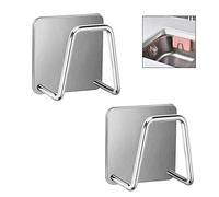 XLKJ 2 Pezzi Porta Spugna Ganci,Portaspugne Ganci Adesivo per Lavello Porta Spugna Cucina in Acciaio Inox