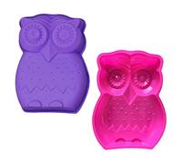 XLKJ 2 Pezzi Stampo per Torta in Silicone Animali，Stampo per Torta Gufo in Silicone Utilizzato per Torte di Compleanno, Dessert, ecc