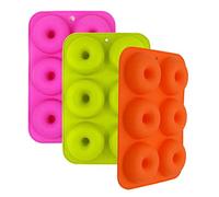XLKJ 3 Pezzi Silicone Donut Stampi, Stampi per Ciambella in Silicone Donut Stampo in Silicone Utilizzato per Ciambelle, Biscotti, ecc