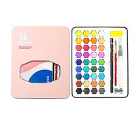 XLKJ 36 Colori e 17 Accessori Acquerello Set Pittura,Acquerelli Set Acquerello Bambini Artisti Colori ad Acquerello con Carte Acquerello