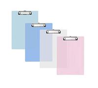 XLKJ 4 Pezzi Clipboard Clip,Portablocco di Plastica A5 Portablocco Standard Adatto per l'uso Quotidiano