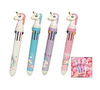 XLKJ 4 pezzi Penna a Sfera Multicolore,Penna Rollerball Retrattile Penna a Sfera Scomparsa per scuola,ufficio