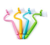 XLKJ 4 Pezzi Spazzola per WC Portatile,Porta Scopino in Plastica Curva Scopino Curvo per WC