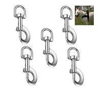 XLKJ 5 pezzi Moschettoni Girevoli, 360 ° Gancio per Collare per Guinzagli Cani Moschettoni Portachiavi per Cane Gatto Piccolo Animale domestico