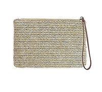 XLKJ Pochette in Paglia Donna Borsa a Tracolla in Paglia Borsa da Donna Dallo Stile Semplice