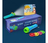 XLKJ Proiettore Torcia per Bambini,Quattro Storie classiche e 32 Scene Giocattolo Proiettore di Storia