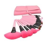 XLKJ Set di 24 pezzi Pennelli Cosmetici,Pennelli Make Up Eyeshadow Lip Pennelli Trucco(Rosa)