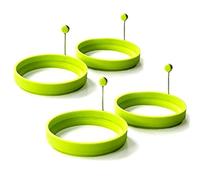 XLKJ XLKJ 4 pezzi Frittata in Silicone Anelli Uova,con Manici Antiaderenti per la Cottura di Uova