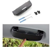 XLKWNNAD Auto Portaocchiali per Audi Q8 2018-2023, Custodia per Occhiali da Sole Multifunzione Organizzatore Visiera Parasole Scatola Supporti Interni Accessori,B/Black
