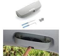 XLKWNNAD Auto Portaocchiali per Ford Focus 2 3 4 MK2 MK3 MK4 2005-2021, Custodia per Occhiali da Sole Multifunzione Organizzatore Visiera Parasole Scatola Supporti Interni Accessori,A/Gray