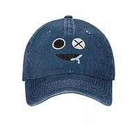 XLLDAANC Arcobaleni Amico Cappellini da Baseball Faccia Blu Classico Distressed Cotone Cartoon Game Sun cap per Uomo Donna Non Strutturato SoftCotton, per Tutte Le Stagioni