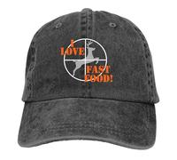 XLLDAANC Berretto da Baseball da Uomo Lavato Amo Fast Food Trucker Snapback Cappelli da Cowboy Cappello da papà Cappelli da Golf con L'Arco Cotone, per Tutte Le Stagioni
