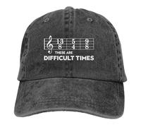 XLLDAANC Berretto Estivo Visiera Parasole Musicista Questi Sono Tempi Difficili Hip Hop Berretti Musica Arte Cappello da Cowboy con Visiera Trucker papà Cappelli Cotone, per Tutte Le Stagioni