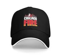 XLLDAANC Bianco Chicago Lettere Vigili del Fuoco da Escursionismo Berretti da Baseball da Uomo Cappelli da Spiaggia Maschile di Fascia Alta Berretto con Visiera Cotone, per Tutte Le Stagioni