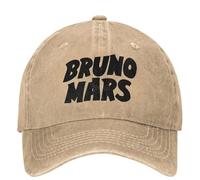 XLLDAANC Bruno Black Word Logo Denim Berretto da Baseball Mars Tennis Skate Hip Hop Cappelli da papà Unisex Adolescenti Classico Berretto Snapback a Prova di Sole Cotone, per Tutte Le Stagioni