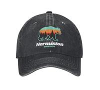 XLLDAANC Casual Hermiston Oregon Pesca Estate Orso Berretti da Baseball Unisex Distressed Lavato Sun cap Mountain Outdoor Activities Regalo Cappello Cotone, per Tutte Le Stagioni