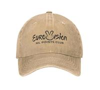 XLLDAANC Concorso di Canzoni Vintage Nil Points Club Berretto da Baseball Distressed Denim Snapback cap Outdoor Travel Adjustable Fit Caps Cotone, per Tutte Le Stagioni