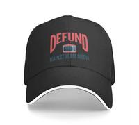 XLLDAANC Defund Mainstream Media - Fake News - Propaganda Berretto da Baseball Berretto da Uomo Cappello Anime Visiera Cappelli da Donna Cotone da Uomo, per Tutte Le Stagioni
