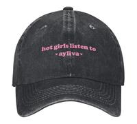 XLLDAANC Le Ragazze Calde ascoltano Il Berretto da Baseball in Denim Ayliva muoiono nel Tour Aylivas 2025 Escursionismo Pesca Trucker Cappello da papà in Cotone, per Tutte Le Stagioni