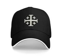 XLLDAANC Luce d'oro io Sono Gerusalemme Croce Escursionismo Berretti da Baseball Donna Adulto Femmina Spiaggia papà Cappelli Trucker cap Cotone, per Tutte Le Stagioni