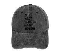 XLLDAANC Non Succede Molto al Momento Design del Testo Semplice e Divertente, Che Mostra Una Frase in Grassetto Typogr Berretto da Baseball Lavato Cotone, per Tutte Le Stagioni