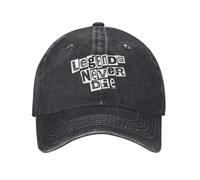 XLLDAANC Personalizzato Classico Cotone Leggende Non Muoiono Mai Berretto da Baseball Donna Uomo Regolabile Cappello da papà Adulto Cotone Primaverile, per Tutte Le Stagioni