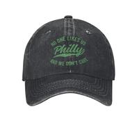 XLLDAANC Philly Non Piace A Nessuno E Non Ci Interessa Uomini Donne Berretto da Baseball Fly Distressed Denim Lavato Cappelli Casual Regolabile Snapback Cappello Cotone, per Tutte Le Stagioni