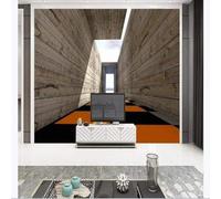 XLMING Arte Architettura Oro Tavole Di Legno Spazio Tridimensionale 3D Carta da Parati Tessuto in Seta Ufficio Sala Pranzo Divano Camera Soggiorno TV Sfondo Muro-150cm×105cm